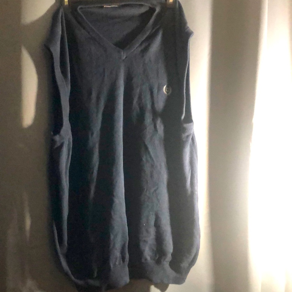 Chaps sweater vest navy